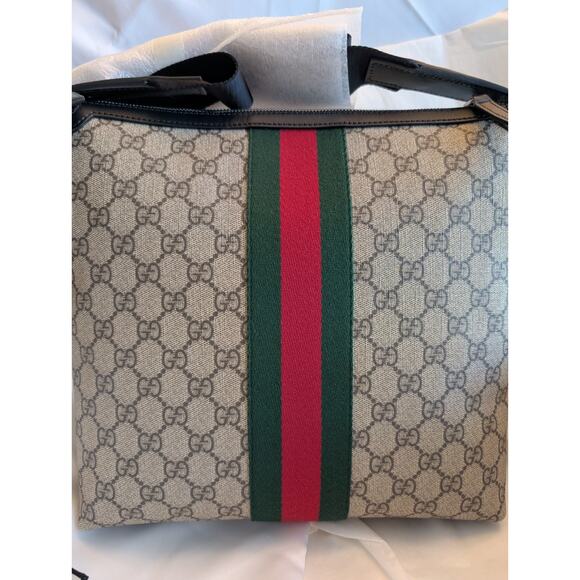 NIB Gucci GG Supreme Ophidia Monogram Canvas Web Messenger Crossbody Bag - Picture 7 of 13